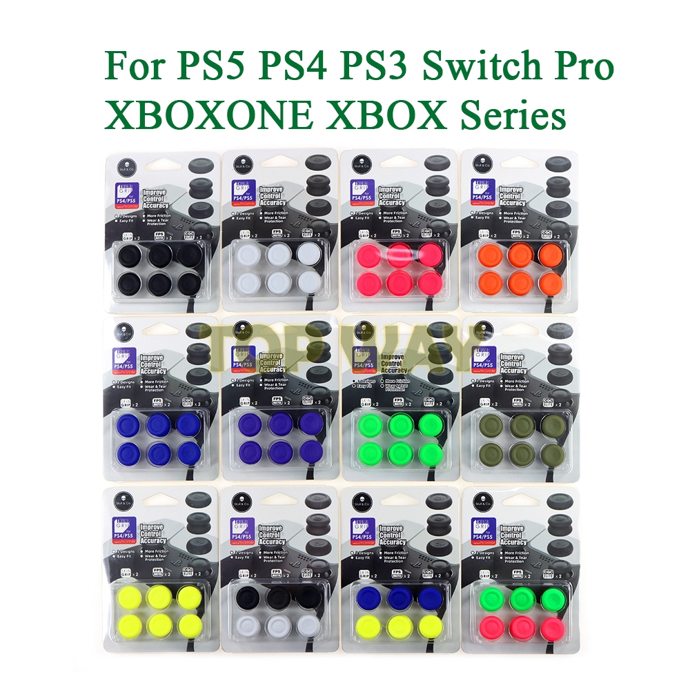 5セットPS5 PS4 PS4 PS3 XboxシリーズスイッチPro Xboxoneコンソール非滑りのサムスティックカバーキャップシリコンアナログスティックキャップ