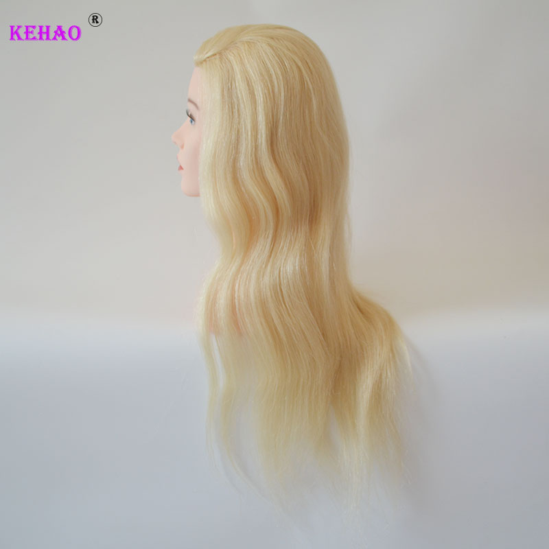 High Grade Doll Head For Hairstyles For Human Hair Training 24" Mannequin Head Dummy Blonde Hair Training Head With Shoulder