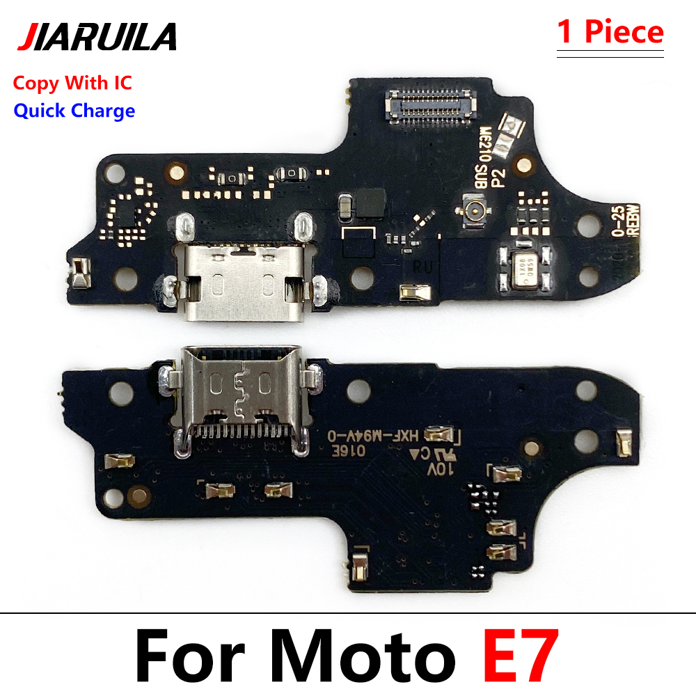 Testad för Moto E6 Plus E7 Power E22 E13 E32 E6I E6S E7I E20 E30 E40 USB -laddningsport Dock Charger Connector Board Flex Cable