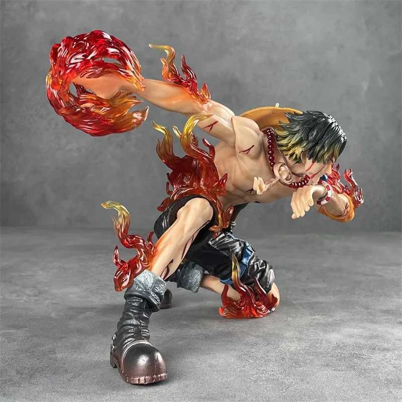 Heroes de quadrinhos Anime Ace Figura One Piece Fture The Top War Portgas d Ace Figura Flame Drifting 20cm PVC Modelo colecionável Toys Presentes 240413