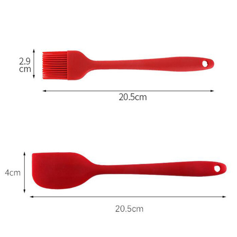 1/de óleo de silicone vermelho Basting Basting Pincel para churce