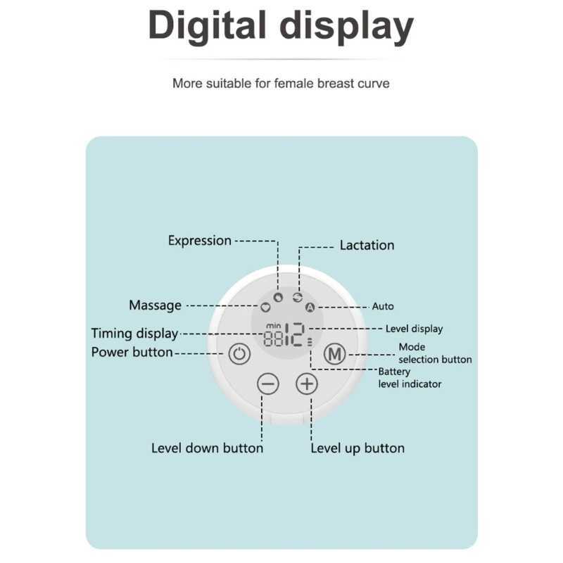 母乳乳房効率的な胸は、4つの調整可能なUSB充電240413を備えた電気乳房ハンズフリーミルク抽出器を着用できます