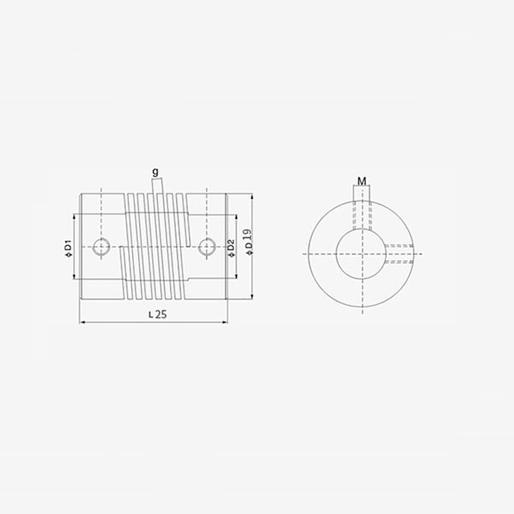 d15 L20 Filo avvolgimento del filo superiore Motore elastico Accoppiamento Elastico Foro in lega 2/3/3.17/4/5/6/MMCNC Accessori della stampante 3D albero 3D