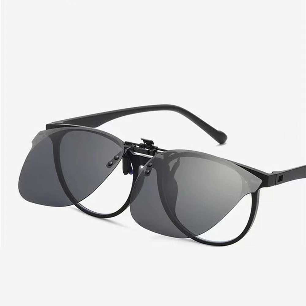 Sunglasses Gradient Polarized Clip Sunglasses Myopia Glasses Clip Driving Fishing Outdoor Cycling Night Vision Eyeglasses UV400 Goggles 240412