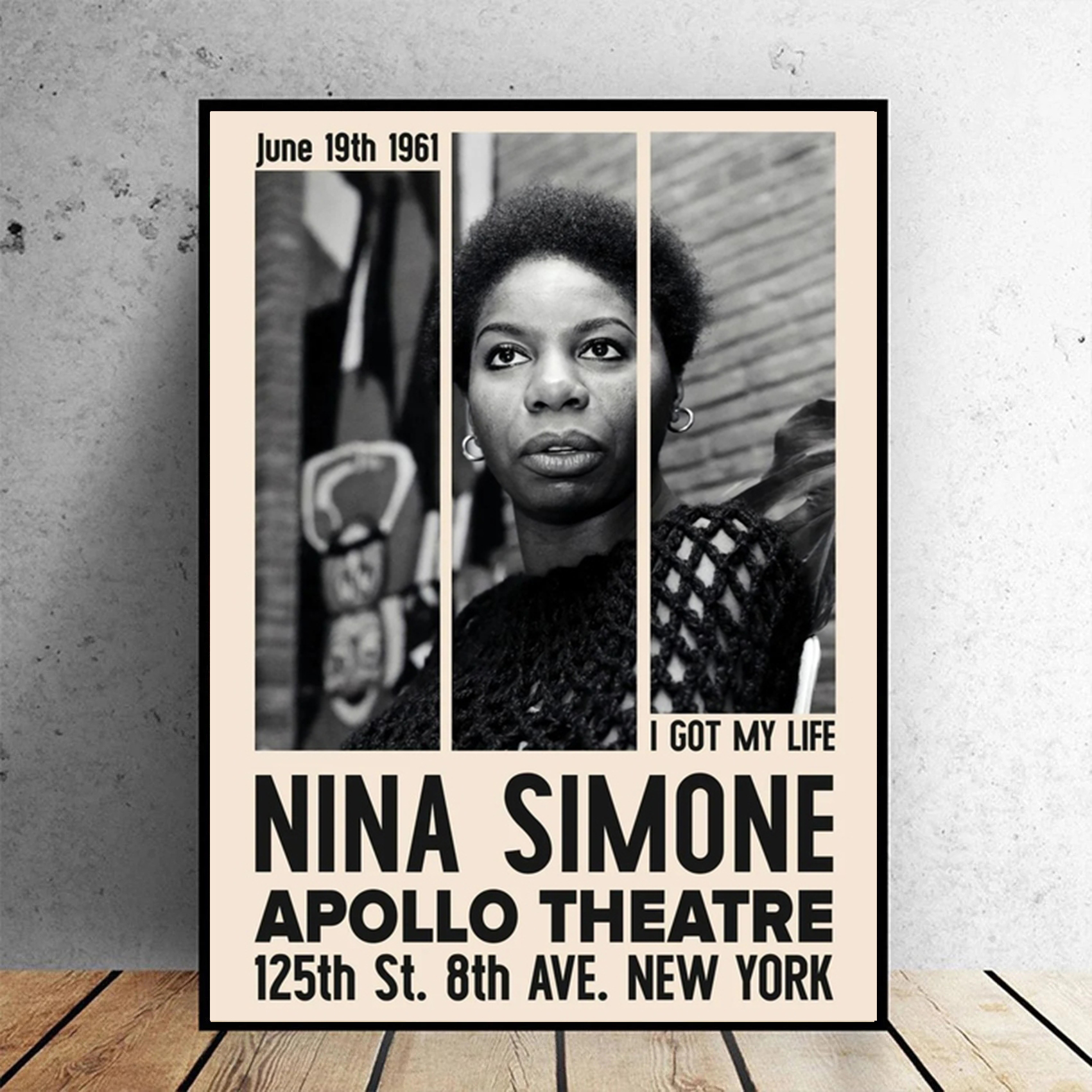 Jazz Singer Nina Simone Vintage Music Poster Concert Star Art Pictures Canvas Pintura Sala Home Bar Cafe Club Decor