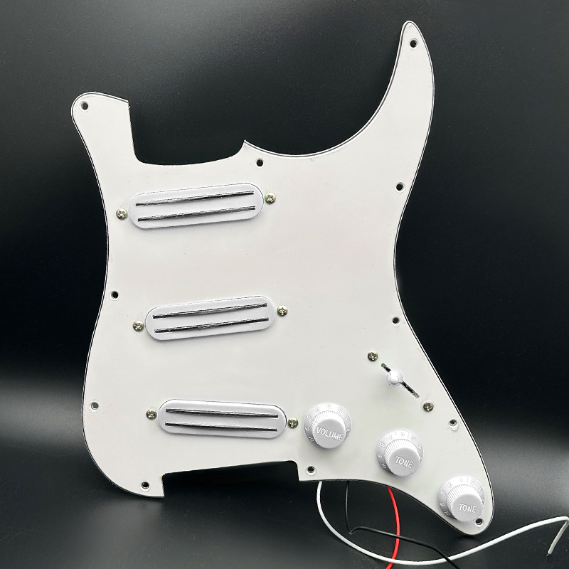 SSS Mini Humbucker Pickup Electric Guitar SSS Loaded Pickguard 9K/9K/9K Prewired Scratchplate for ST Style Guitar