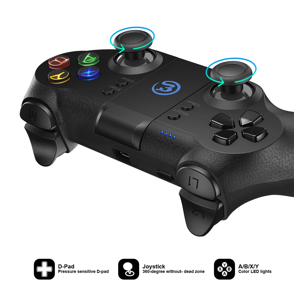 GamePads Gamesir T1s Bluetooth 4.0 y 2.4GHz Joystick de juegos de juego móvil de GamePad de 2.4GHz Joystick para Android / PC / Steamos PUBG