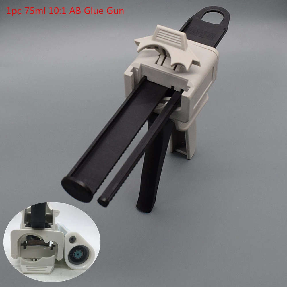 Gun AB Epoxy Glue Gun Applicator Lim Caulking Gun 50 ml 75 ml Adhensive Cartridge Gun 1: 2 1: 1 10: 1 AB Lime Manual Lim Guns Dispenser