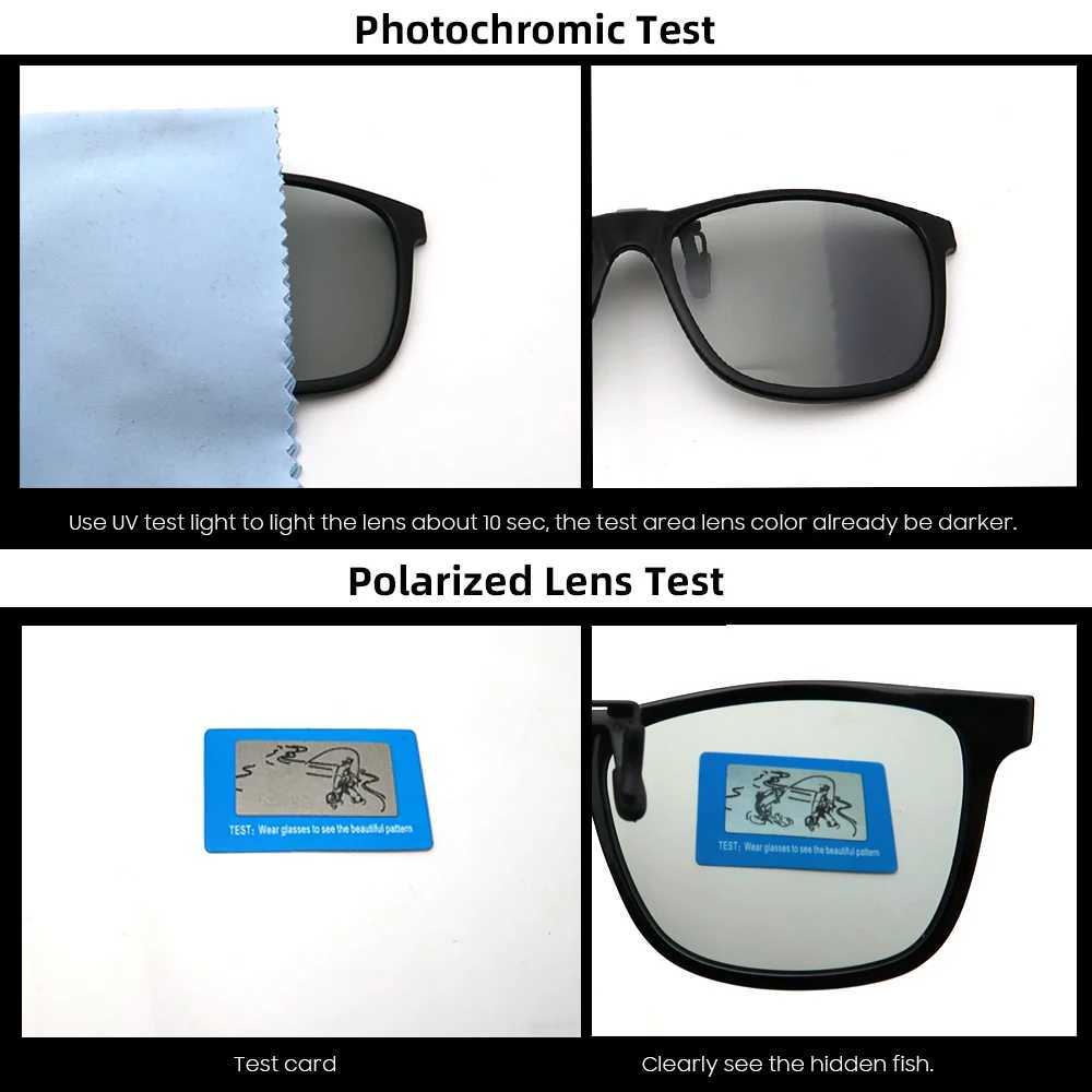 Sonnenbrille vivibee 2024 polarisierter Pilot -Pilot -Clip auf Sonnenbrille Männer Photochrom polarisierte Frauen Sonnenbrillen Farbe Wechsel Nacht 24412