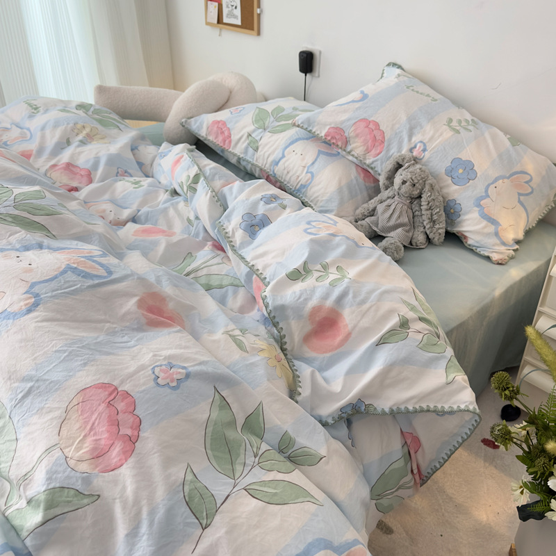 Nuovo INS Little Flower Cute Copertulato Foglio da letto piatto con federe floreali a doppia dimensione da letto di biancheria da letto da letto da letto da letto da letto