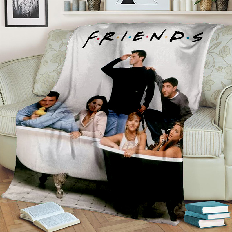 HD Classics TV Friends 3D baskı battaniyesi, ev yatak odası yatak kanepesi için yumuşak atış battaniyesi piknik seyahat ofisi kapağı battaniye çocuklar