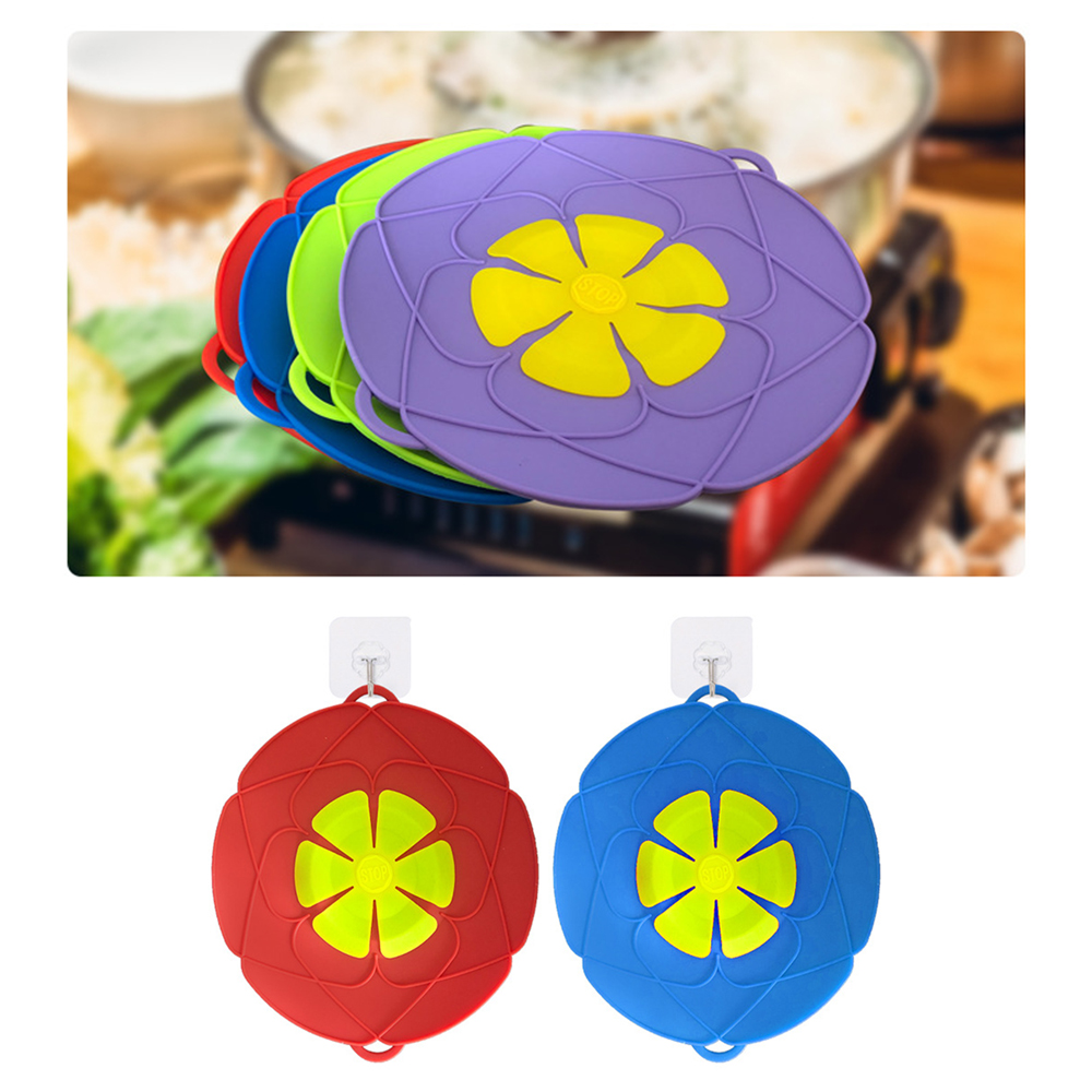 Silicone Lid Spill Stopper Cover for Pot Pan Kitchen Accessories Cooking Tools Flower Cookware Home Kitchen