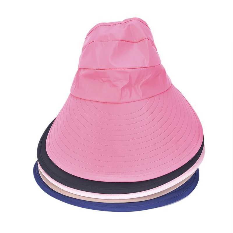 Visors Wide Brim Chapeaux Beauts Chapeaux Summer Sun Protection du soleil pliant Chapeau de soleil pour femmes Wide Brim Cap Ladies Visor de plage Girl Girl Holiday Protection UV Sun Sun 24412