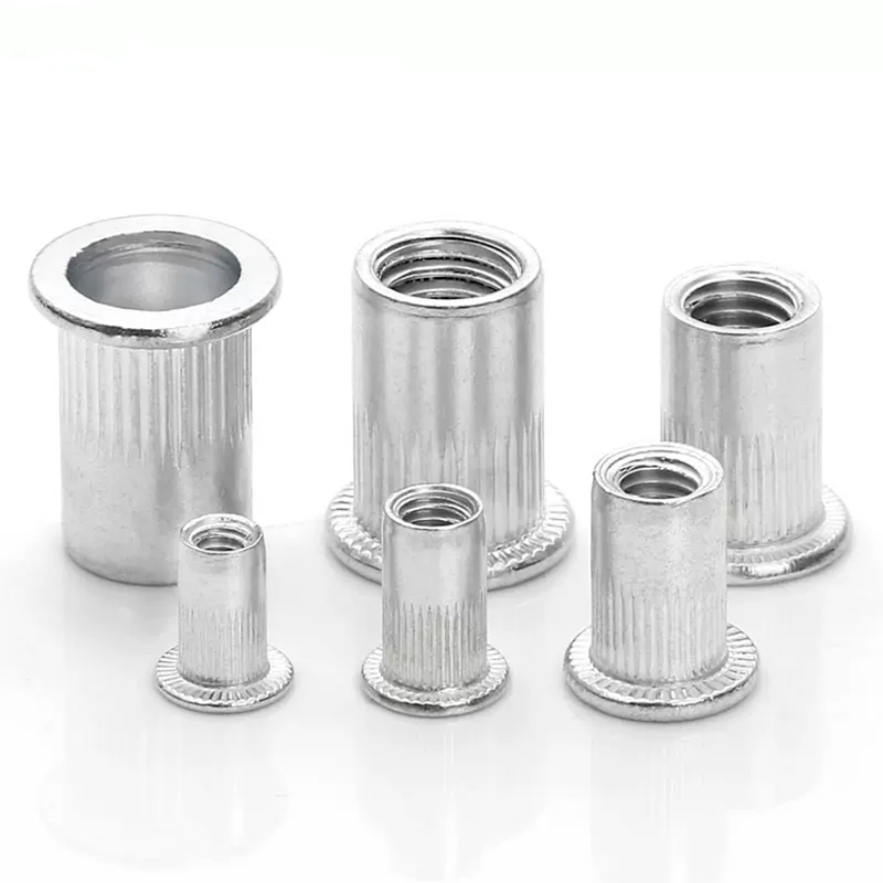 50/100 st muttrar M3 M4 M5 M6 M8 M10 M12 Flat metriska gängade nitar Aluminiumflänsen Rivnut Insert muttermuttrar fästelement