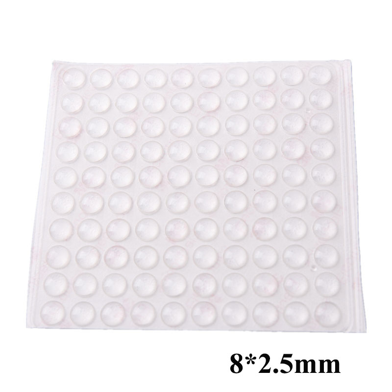 8 * 2,5 mm Protective Silicone Rubber Feet Pads Furniture Cabinet ordinateur