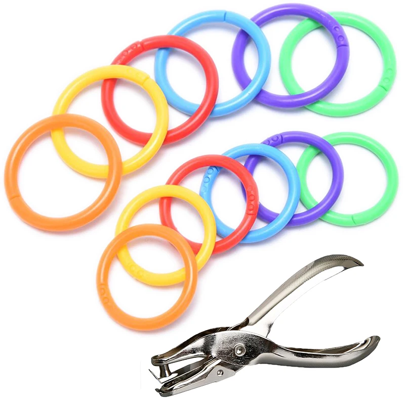 Rings 28mm Multicolor Plastic Looseleaf Ring Flexible Notebook Binder Rings for Diy Keychain Scrapbook Book Accessories