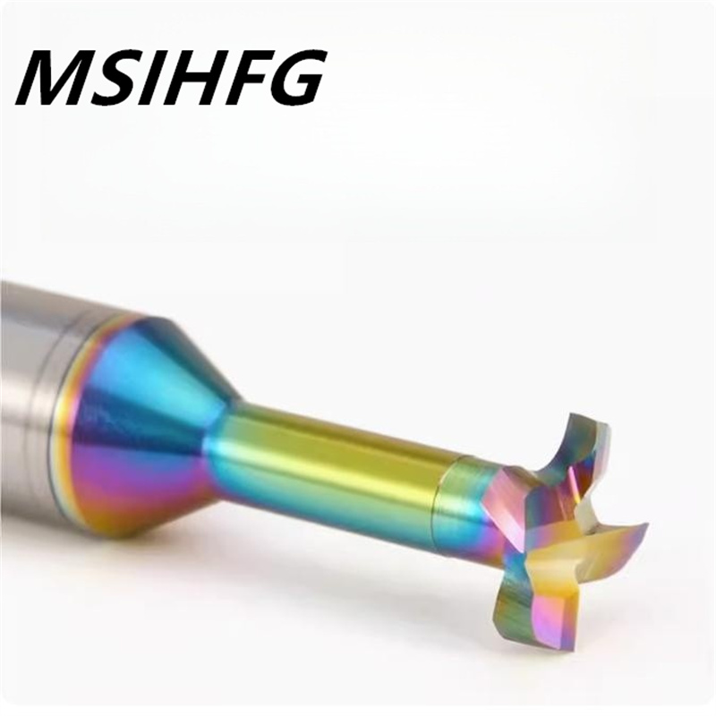 HRC55 T Slot End Mill Shank Mahlen Cutter Wolfram Carbid CNC Router Bit Ticn beschichtete Mini -Frässchneider