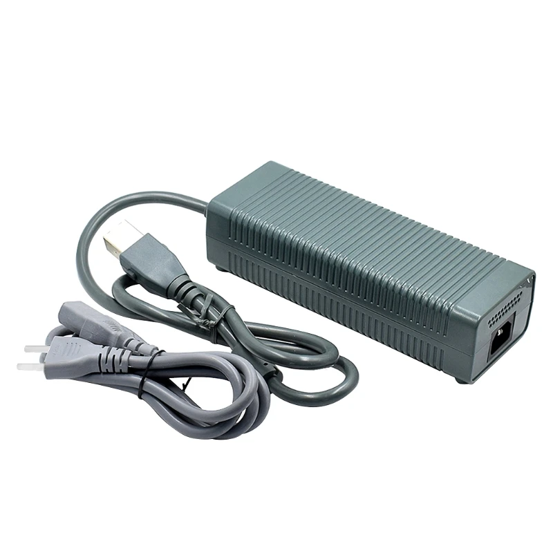 Laddare för Xbox 360 Fat Console AC Adapter Strömförsörjning Kabelkabel för Xbox 360 Laddningsladdning Konverterare Väggladdare Travelavgift