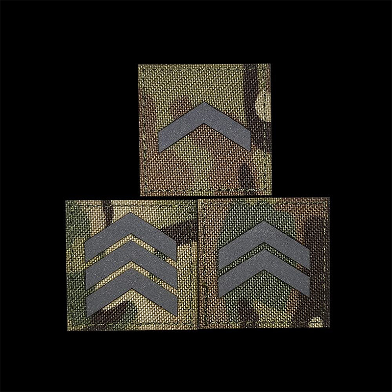 IR Infrarot Reflexionstaktische Moral Patches Level 1 2 Hakenschleife Schulter Applique Uniform Armband Militärrang Embleme