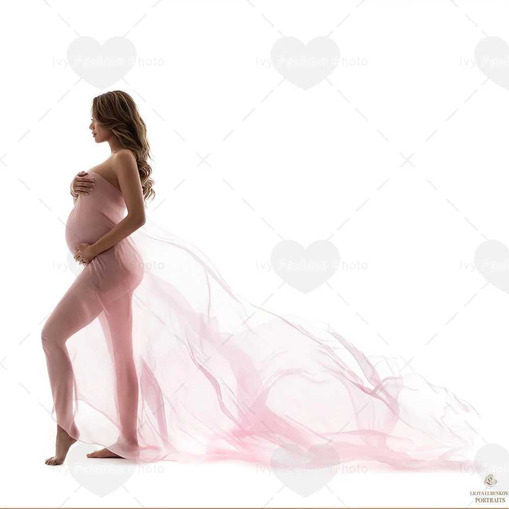 Maternity Dresses Chiffon Fabric Photography Props DIY Cloak Simple Modeling Photo Background Cloth Translucent Maternity Dress 24412