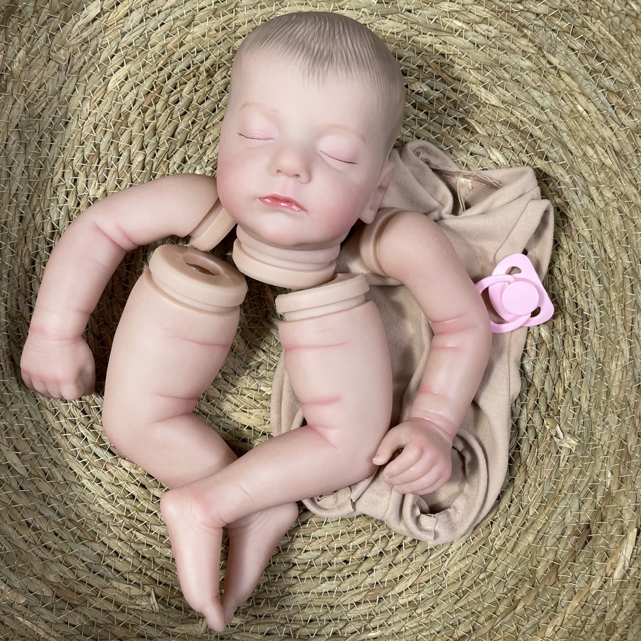 Nowy 20 -calowy niezruszony zestaw Lalki Reborn Doll Alesia 3D Widoczne żyły Dollowe Części z tkaniną