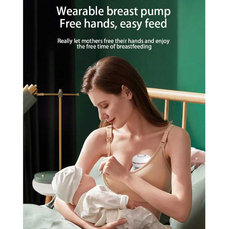 Bröstpumpar Hands Free Electric Breast Pump Wearable Breast Pump ammande mjölksamlare Automatisk mjölkare Extractor 240413
