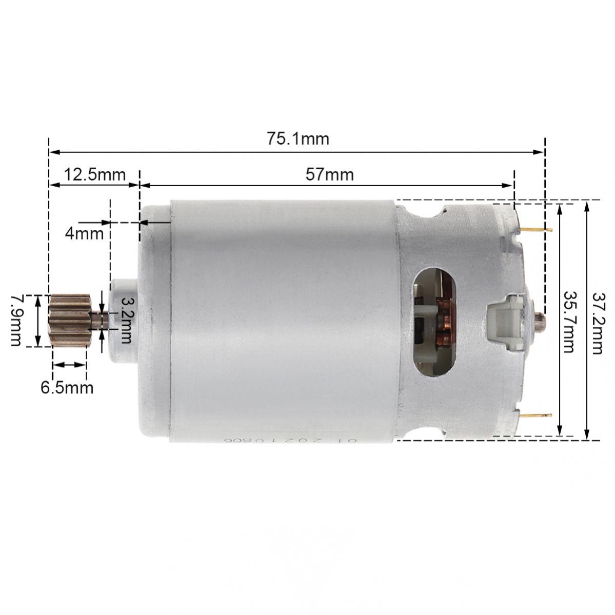 RS550 9 Tand DC Motor 10.8V-25V 21500-25000RPM 9 Tänder Enkel hastighet Mikroelektrisk motor för elektrisk borr / skruvmejsel