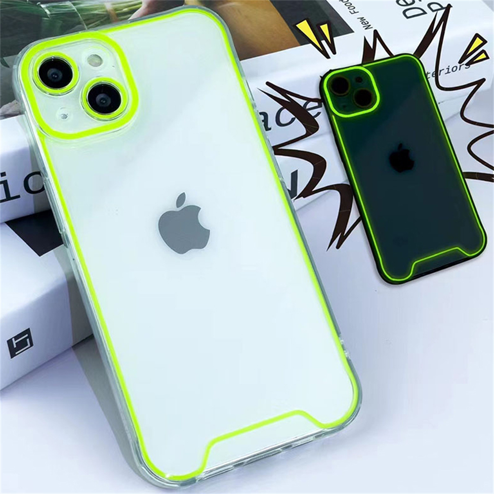 Luxe nachtlicht Luminous Clear Silicone Soft Phone Case voor iPhone 11 12 13 14 Pro Max 14plus X XR XS Max transparante covers