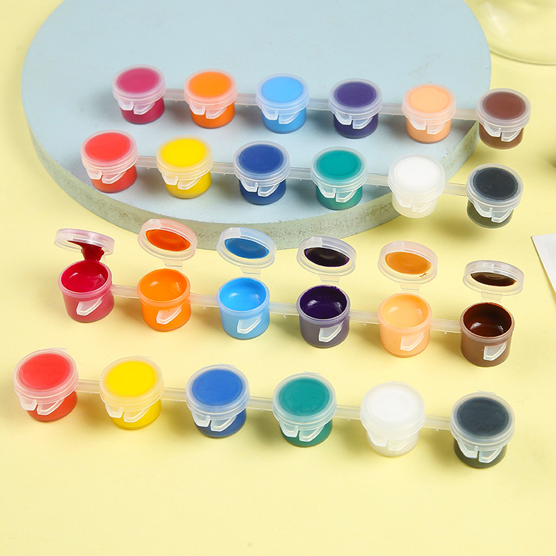 5 Strips 30/40 Pots Empty Paint Strips 2-10ml Mini Painting Box Crafts Arts Storage Container Pigment Dispenser Drawing Supplie