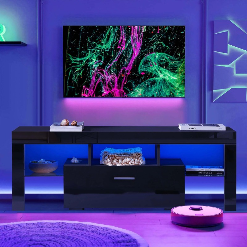 Aukfa LED TV Stand pour les téléviseurs jusqu'à 60 