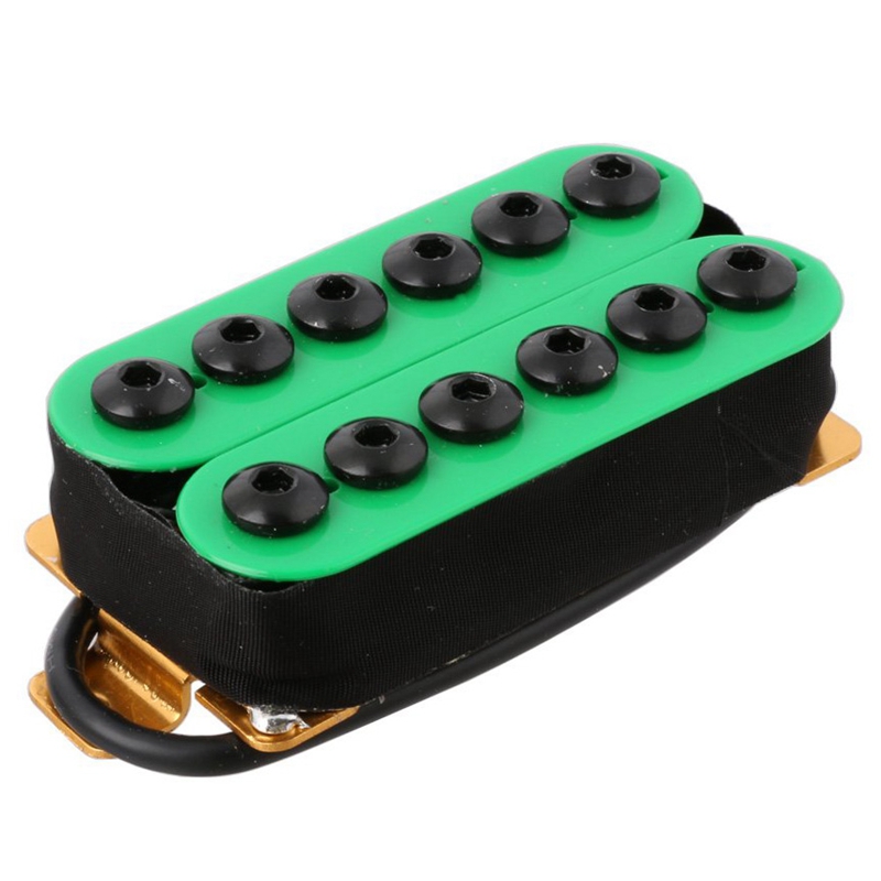 bobina dupla guitarra elétrica Humbucker Pickup Bridgeneck ímã de cerâmica Invader estilo punk verde