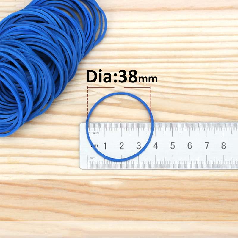 50-blu elastici bande di elastico anello di gomma Office Respuglio di articoli di cartoleria Forniture scolastiche Diametro 38 mm