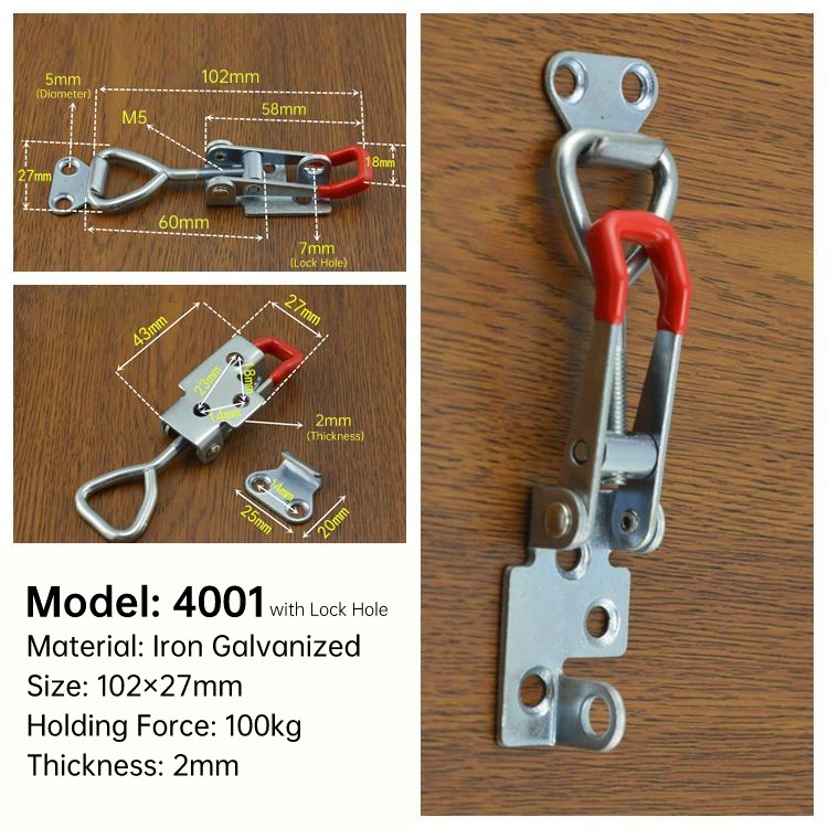 Einstellbare Schalterverriegelung Klemme 4001/4002/4003 Haltkapazität Horizontaler Typ für Handwerkzeug zum Schweißreparaturverschluss