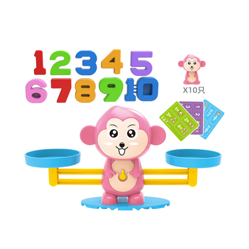 Montessori Math Toy Monkey Balance Baby Montessori Educatief spellen nummer speelgoed educatief leerspeeltjes onderwijsmateriaal