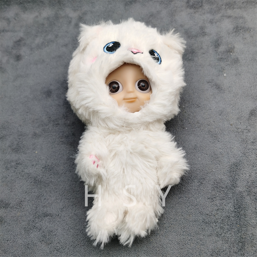 Mui Chan BJD Doll Cloth Meow Meow Cat Yellow Duck Brown Tiger Suit Doll Accessories Clothes DIY Handmade