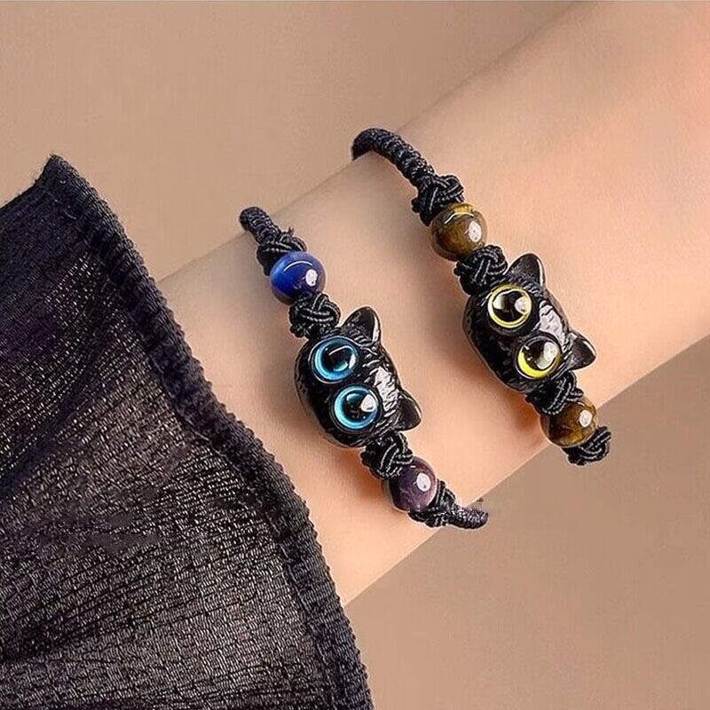 1 / Bracelets de couple mignon petit chat pour femmes chinois bracelet à main