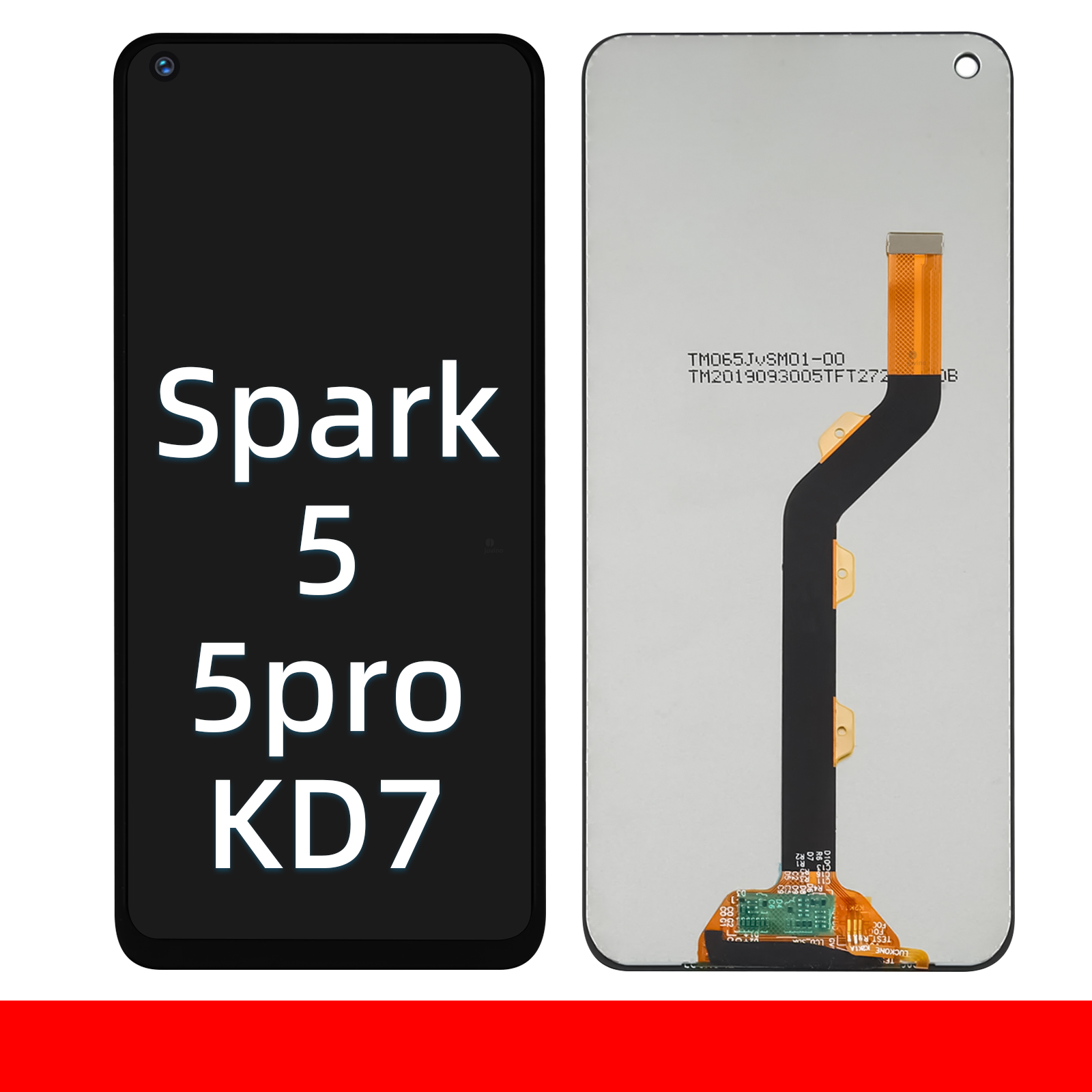 Display LCD OEM originale Juvino Tecno Spark 5 / Spark 5 Pro LCD KD7 Visualizza in schermata LCD Sostituzione dello schermo con strumenti di riparazione