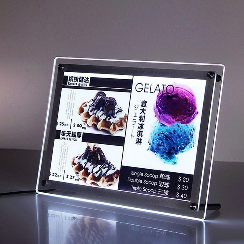 LED Milk Tea Shop menu luminoso Display board a LED Box billboard tavolo da barra ordinamento verticale Listino prezzi