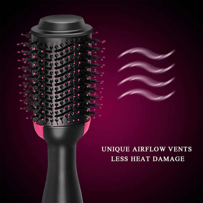 Hot air comb 5 in 1 multifunctional noise reduction comb curling iron straightening comb hot air comb blow dryer