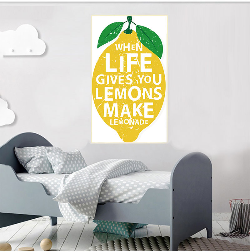 Moderne quand la vie vous donne des citrons faire des limonades décor de cuisine toile peinture imprimés affiche mur art images à la maison décorative