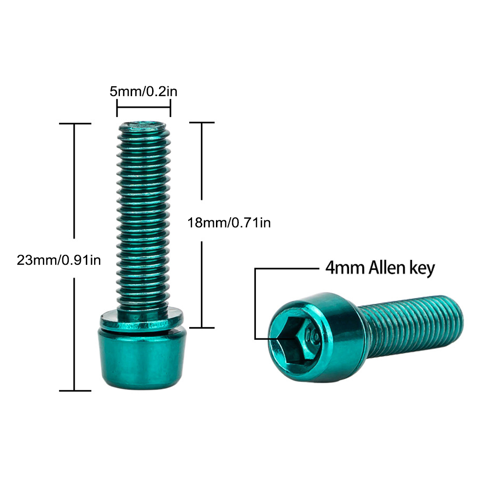 rowerowe śruby łodygi śruby M5*18 mm kierownicze śruby pionowe kolorowe ultralekkie akcesoria rowerowe MTB ze stali nierdzewnej MTB