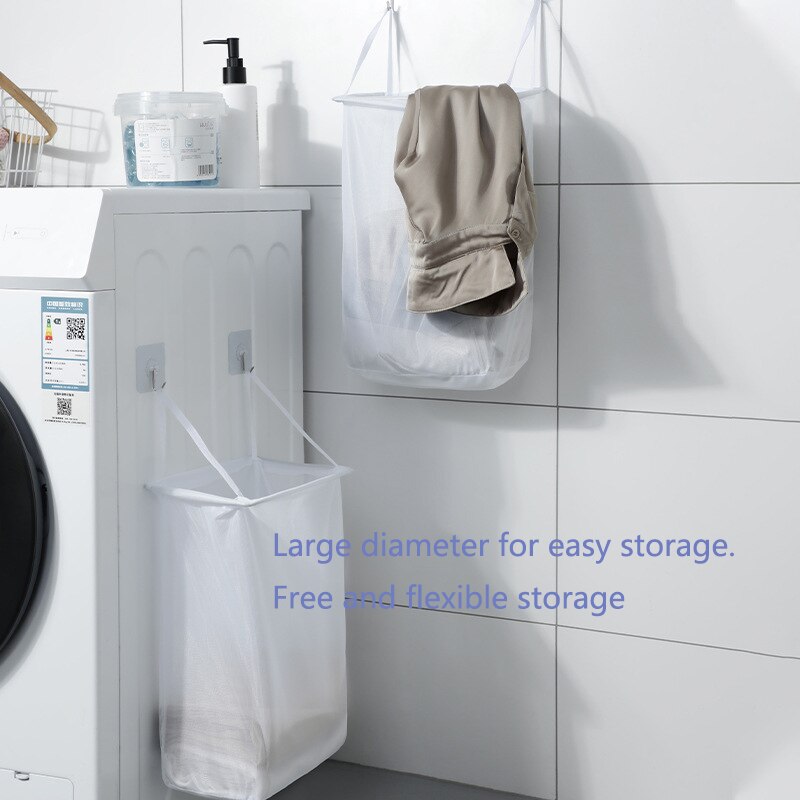 Wall-mounted Dirty Clothes Basket Home Laundry Basket No Punching And Pasting Storage Basket Bathroom Storage Basket