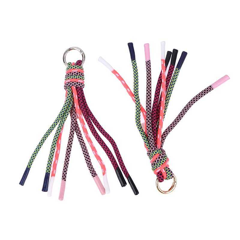 Key Rings New High-quality Hardware Anti-theft Keychain Fashion Bag Accessories Luxury Brand Tassel Female Bag Decoration 240412