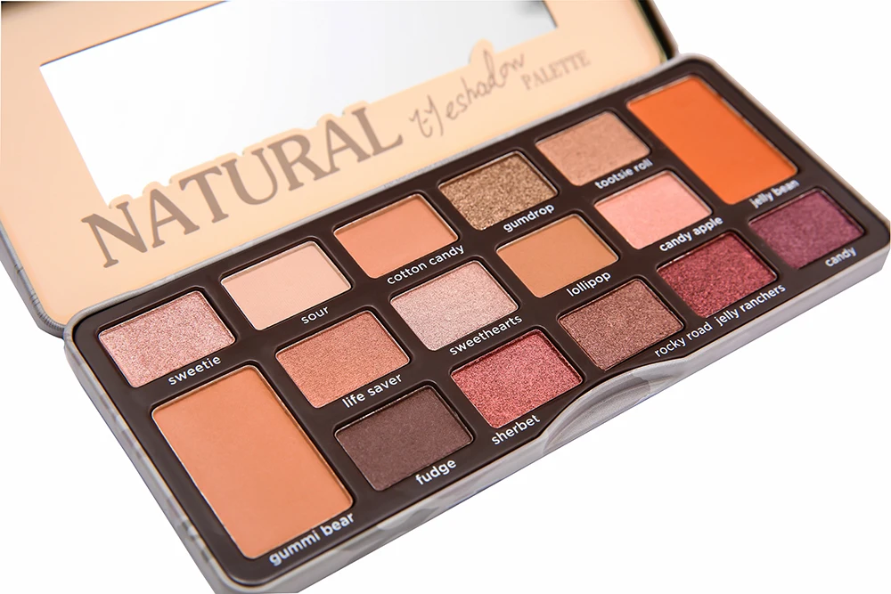 Shadow Febble 16 Natural Nude Basic and Pro Makeup Contour Ckseshadow Palette, z matową i połyskującą