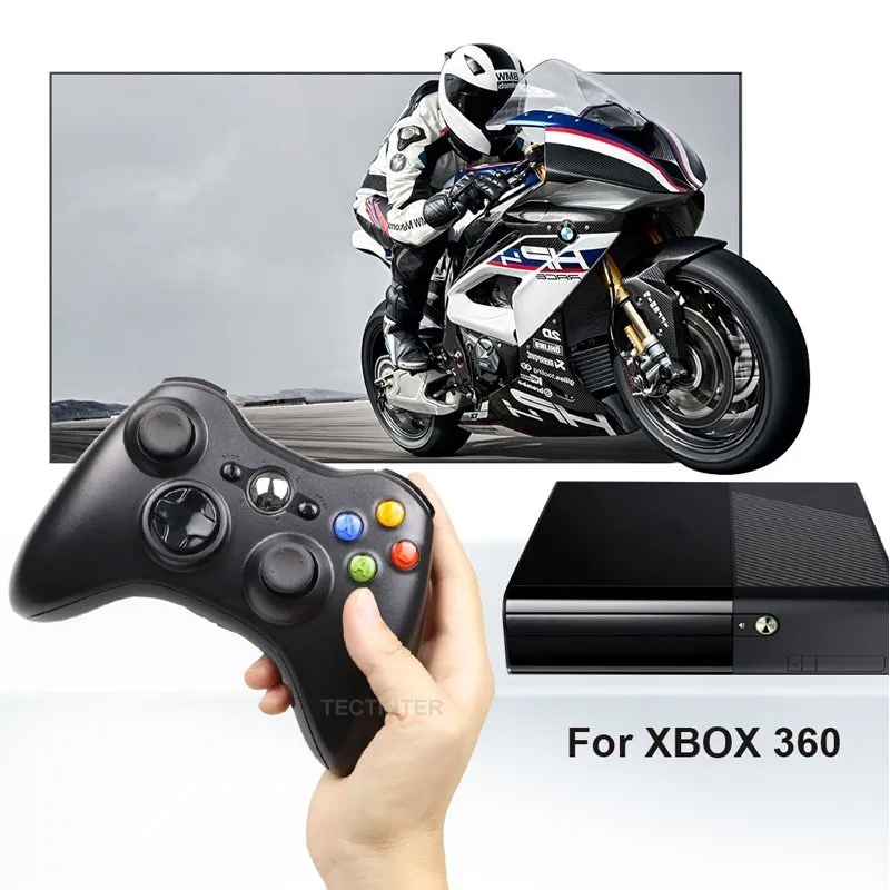 Xbox 360コンソールコントローラーレシーバー用コントラ用のMicrosoft Xbox 360ゲームJoystick for PC Win7/8/10用ゲームパッド2.4Gゲームパッド2.4Gワイヤレスゲームパッド