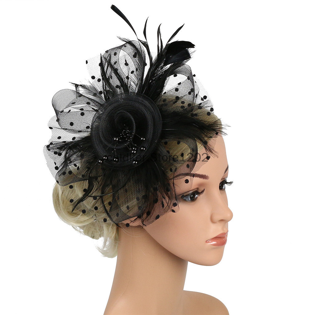 Kvinnor 1920 -tals cosplay accessoarer headwearhair clip fjäder bröllop casual fascinator great gatsby pannband pärla charleston