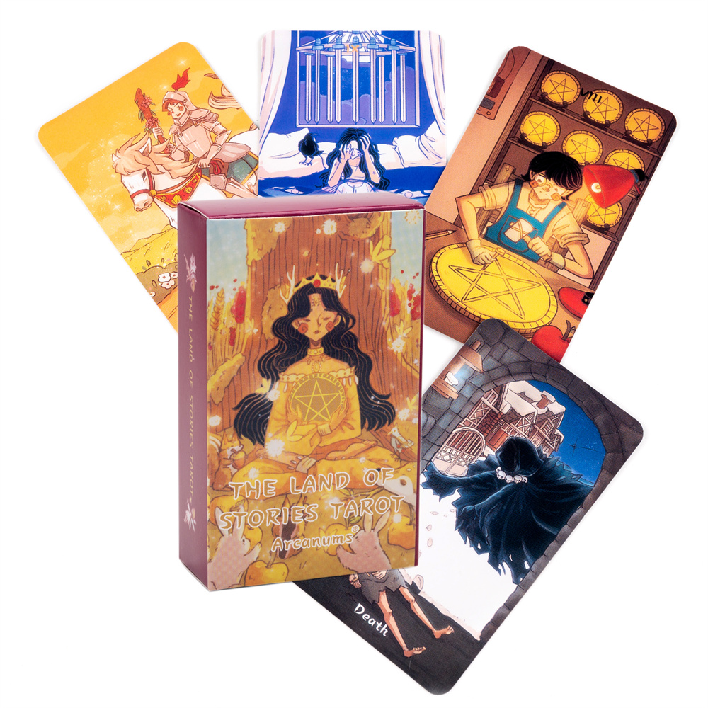 Inglês A Terra das Histórias Tarot Tonela Towloth Essence Cards Deck For Girls Tarot Cards Rider Waite