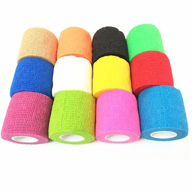 1 rol elastisch verband zelfklevende wrap tape bandages voor EHBO Sports Travel Kit kniearmbeschermer Bandagages Skin Care