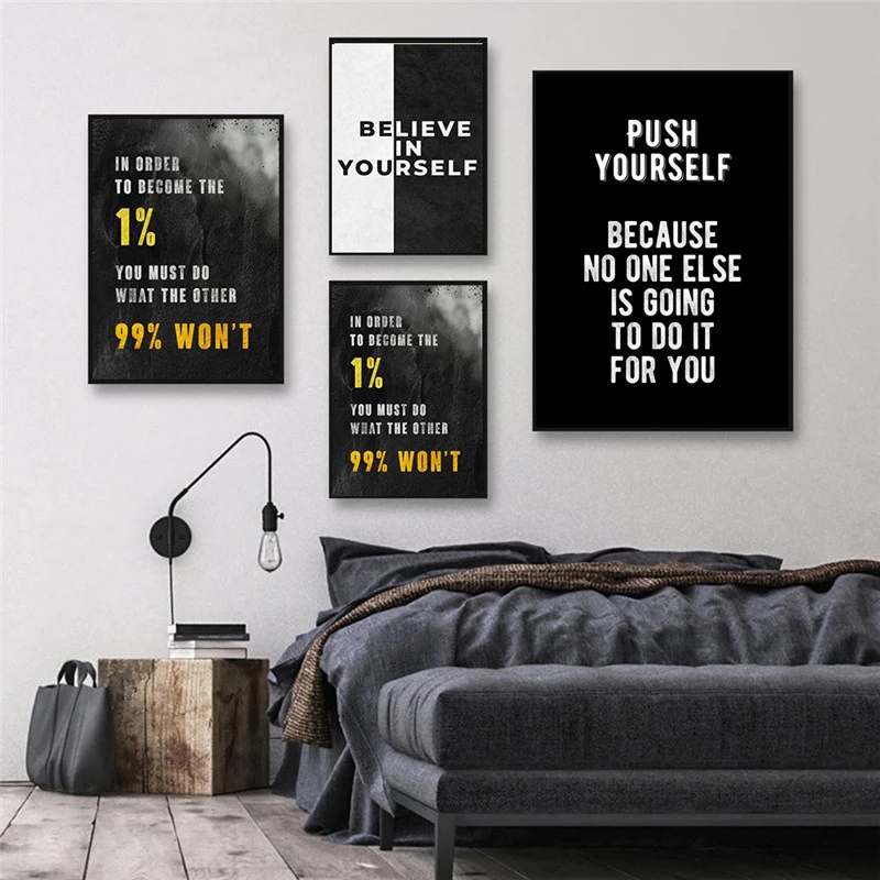 Moderne motiverende canvas schilderijen inspirerende citaten posters en afdrukken muur kunstfoto voor woonkamer muur decor cuadros