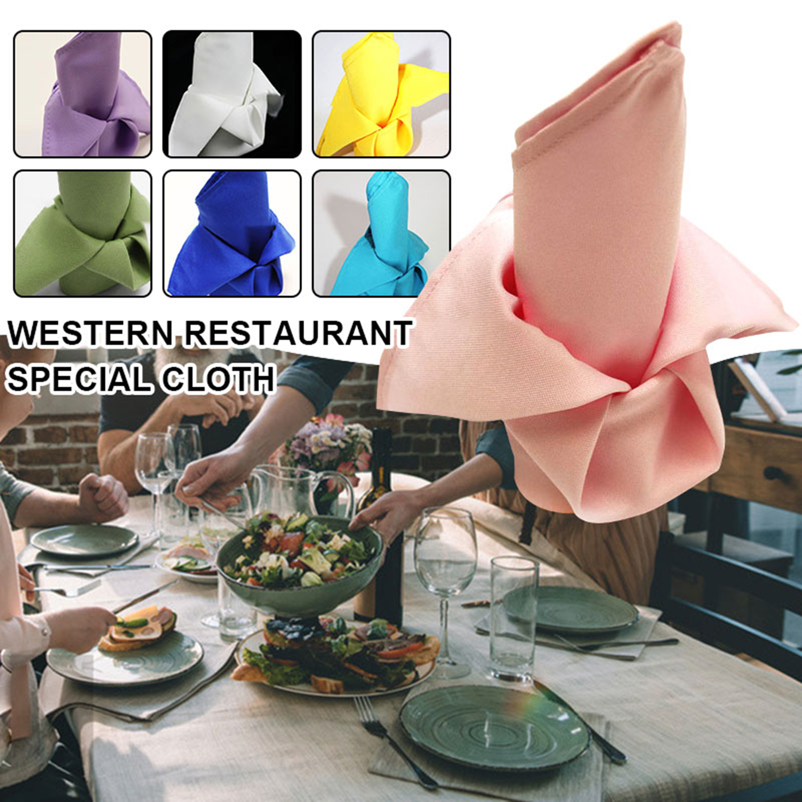 1pcs Polyester Jacquard Table Napkins Tissu de napkin réutilisable Décor de table de serviette pour une fête de mariage anniversaire 45x45cm